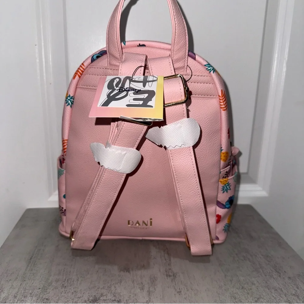 Lilo & Stitch Pink Tropical Print Backpack Pink Danielle Nicole - Picture 3 of 6